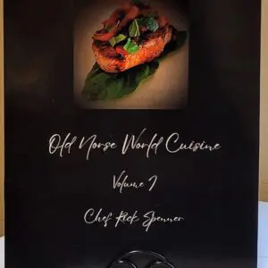 Volume 1 culinary book on display