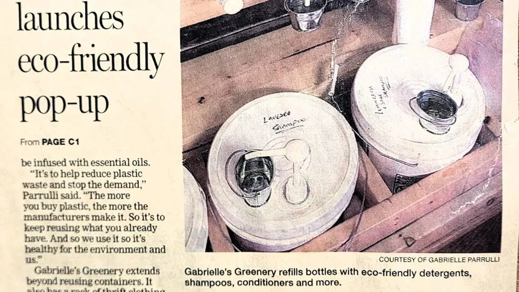 Eco-friendly pop-up with refillable containers