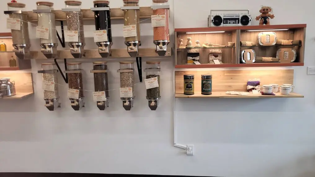 Bulk food dispensers and shelves