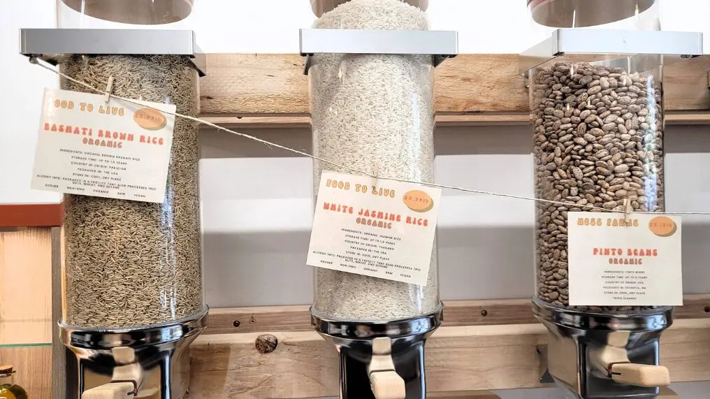 Bulk rice and beans dispensers