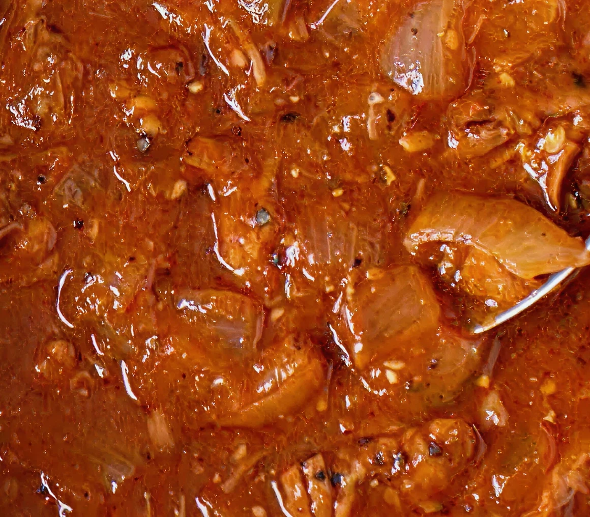 Savory Indian curry with onions